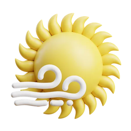 Sunny Windy  3D Icon