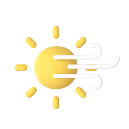 Sunny Windy  3D Icon