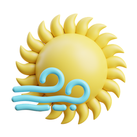 Sunny Windy  3D Icon