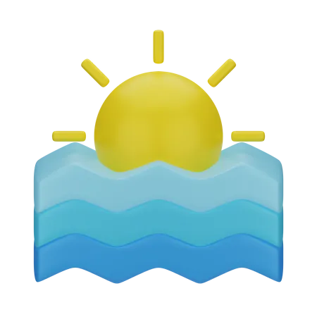 Sunrise 3 D Weather 3D Icon