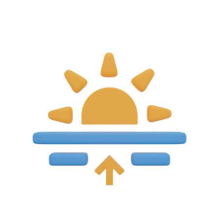 Sunrise Sun Day Weather  3D Icon