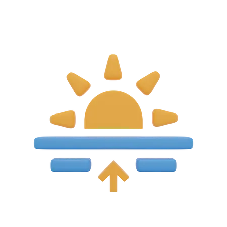 Sunrise Sun Day Weather  3D Icon