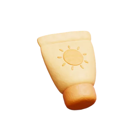 3 D Sunscreen Summer Beach Element 3D Icon