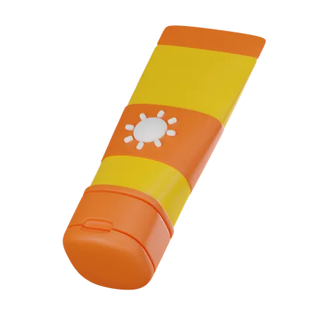 Sunscreen Perfect For Skincare Concepts And Summer Themed Designs Stay Safe Under The Suns Rays With This Iconic Symbol Of UV Defense 3 D Render Illustration 3D Icon