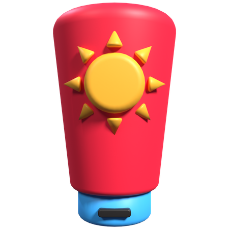 Sunscreen  3D Illustration