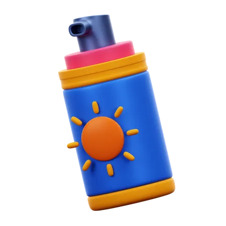 Sunscreen Lotion  3D Illustration