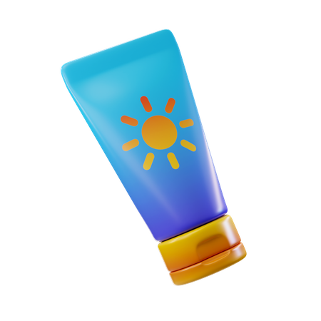 Sunscreen Lotion  3D Illustration