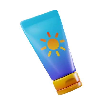 Sunscreen Lotion  3D Illustration