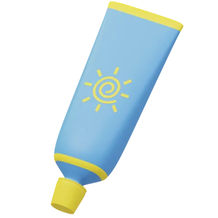 Sunscreen Lotion  3D Illustration