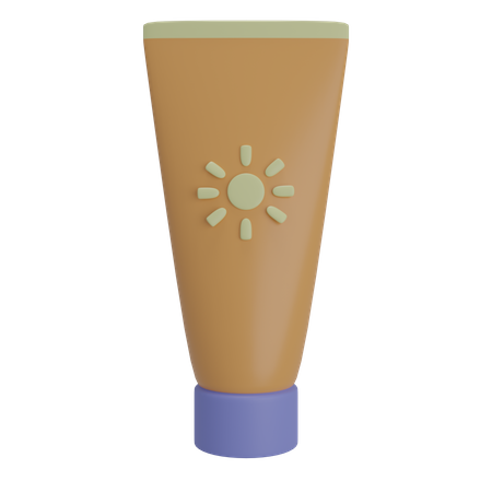 Sunscreen Lotion  3D Illustration