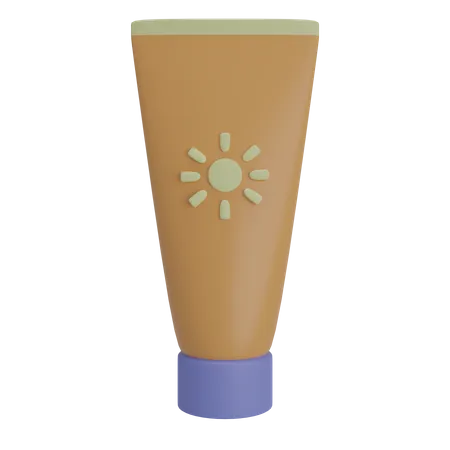 Sunscreen Lotion  3D Illustration