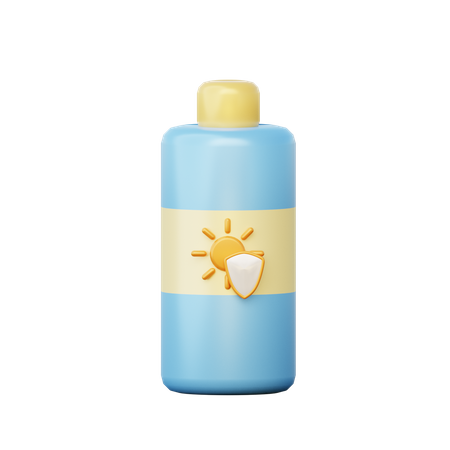 Sunscreen Lotion  3D Illustration