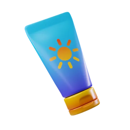 Sunscreen Lotion 3D Illustration