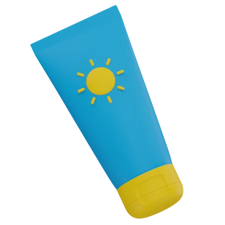 Sunscreen Lotion  3D Illustration