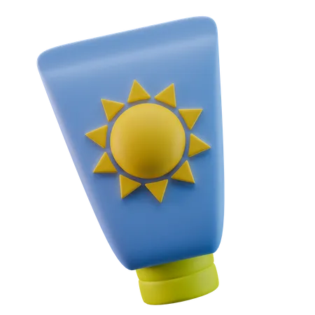 Sunscreen Lotion 3D Icon