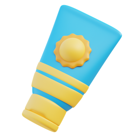 Sunscreen Tube  3D Icon
