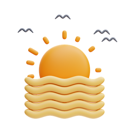 Sunset  3D Icon