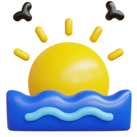 Sunset  3D Icon