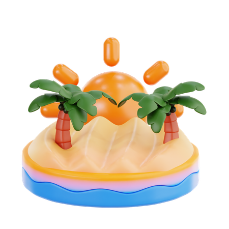 Sunset  3D Icon