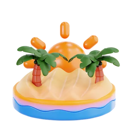 Sunset  3D Icon