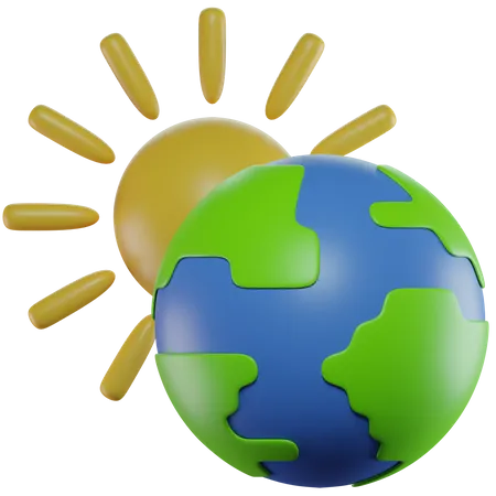Sunshine Earth  3D Icon
