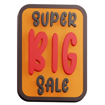 3 D Illustration Super Big Sale Text With Transparent Background 3D Icon