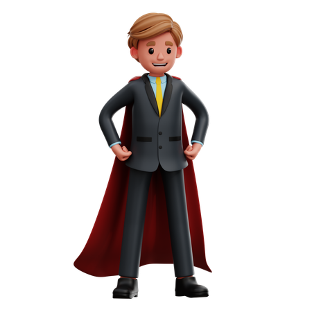 Super Businessman  3D Illustration