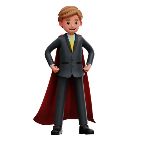 Super Businessman  3D Illustration