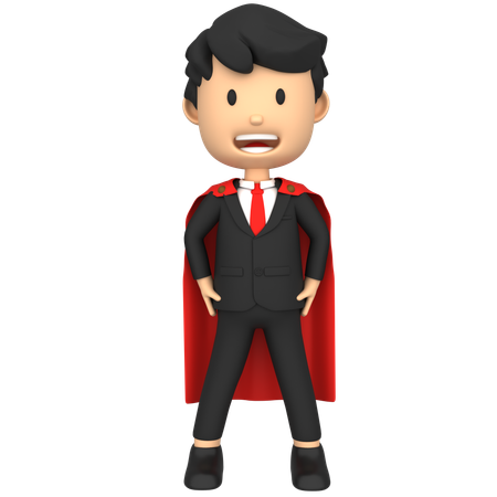 Super Businessman  3D Illustration