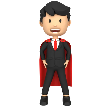 Super Businessman  3D Illustration