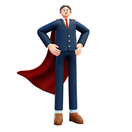 Super Businessman  3D Illustration