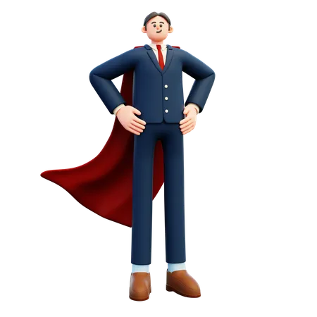 Super Businessman  3D Illustration