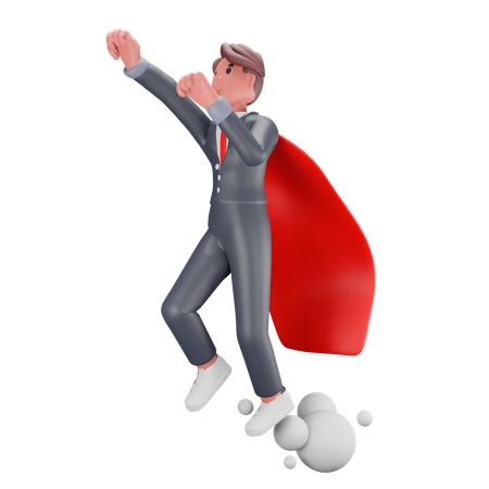 Super Businessman  3D Illustration