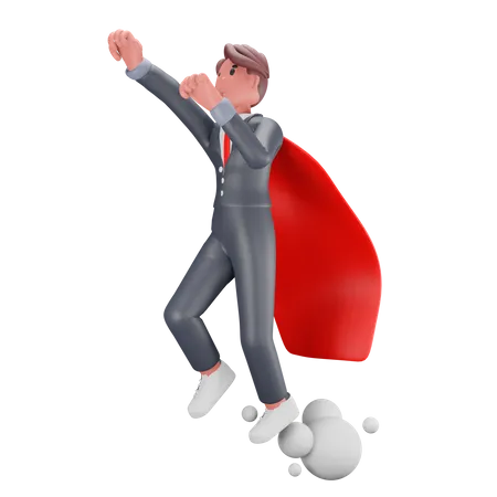 Super Businessman  3D Illustration