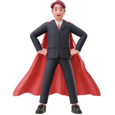 Super Businessman  3D Illustration