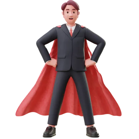 Super Businessman  3D Illustration