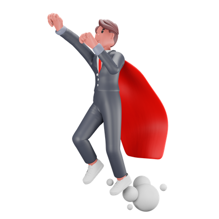 Super Businessman 3D Illustration
