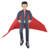 3d superman cape illustration