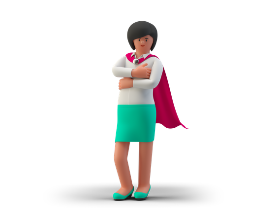 Super Businesswoman  3D Icon