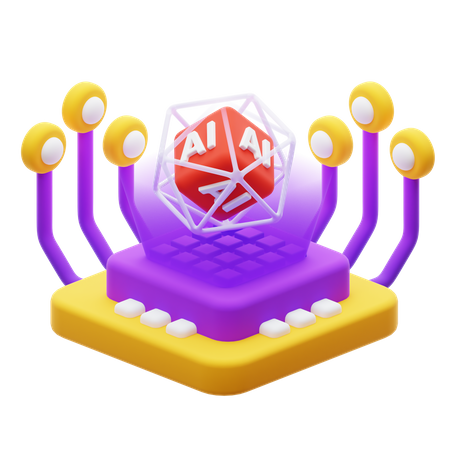 Super Computer Ai  3D Icon