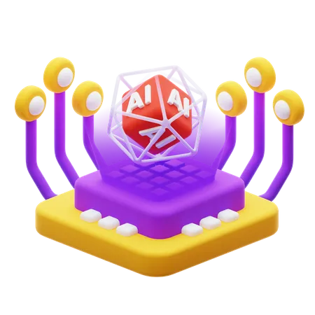 Super Computer Ai  3D Icon