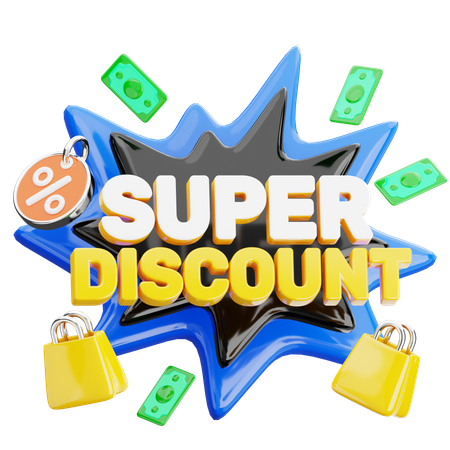 Super desconto  3D Icon