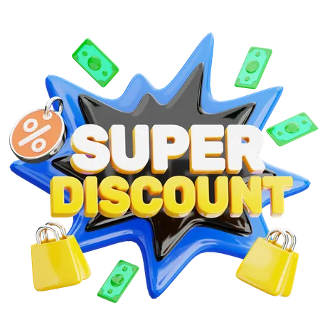 Super Discount  3D Icon