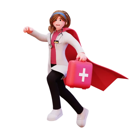 3 D Character Female Doctor Illustration 3D Illustration