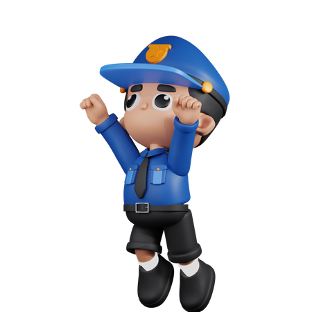 Policier super-héros  3D Illustration