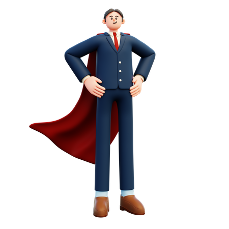 Super homme d'affaires  3D Illustration