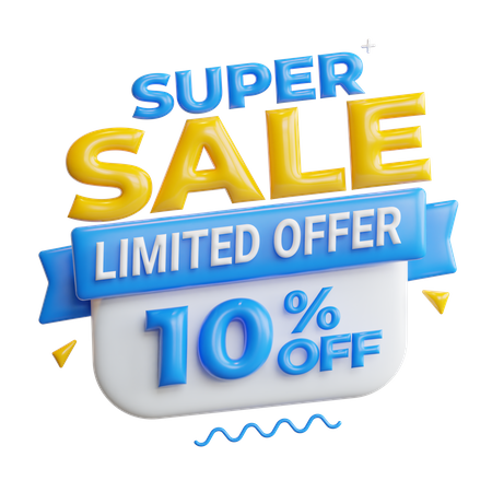 Super Sale 10 Percent  3D Icon