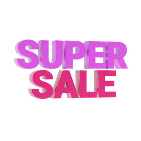 Super Sale Shopping Text 3 D Icon 3D Icon