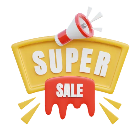 Super Sale 3 D Marketing Text 3D Icon