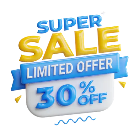 Super Sale 30 Percent  3D Icon